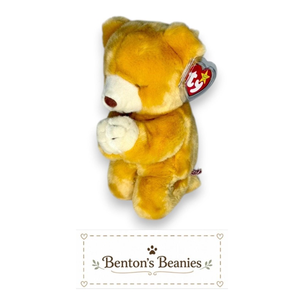 Hope the Praying Bear Ty Beanie Buddy | Faithful Comfort 🤎 | Mint Heart Tag ⭐